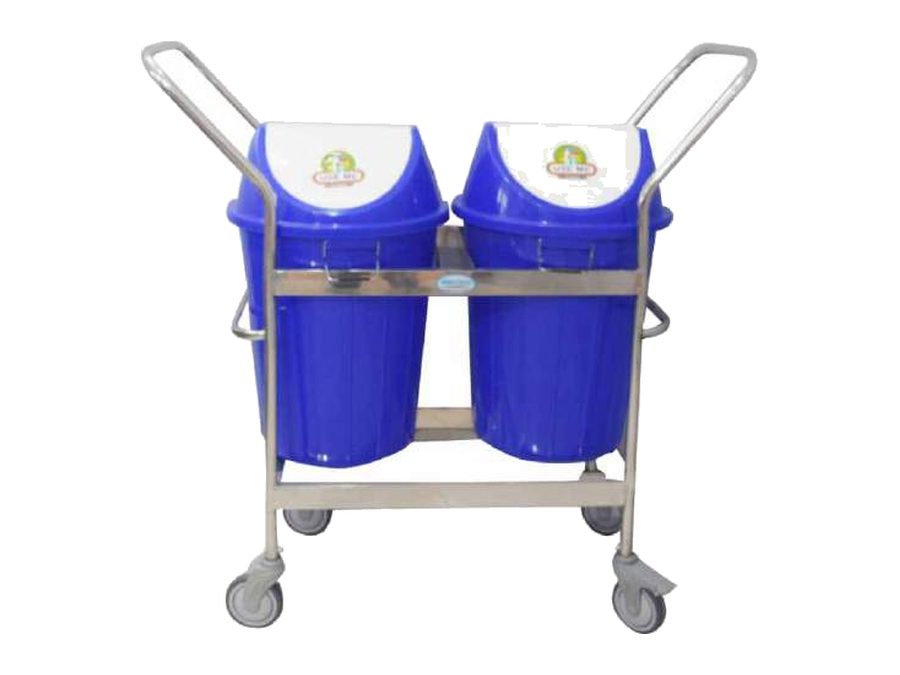 Soiled Linen Trolley – Double Bucket (MGE-2045)