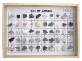 Rocks Set of 50 with Wooden Frame (MGE-1812)