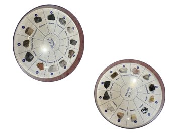 Rocks and Minerals Set of 12 with Plastic Frame (MGE-1816)