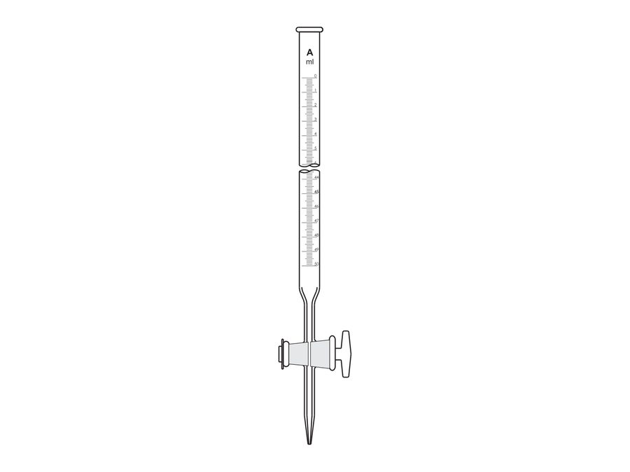 Burettes with Straight Bore Glass Key Stopcock (MGE-502)