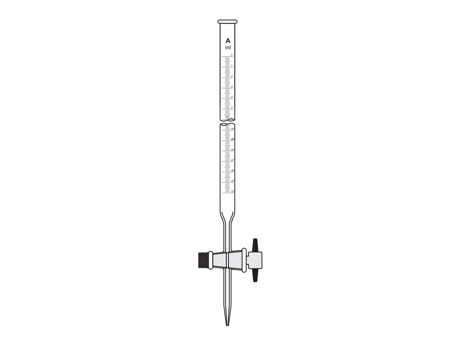 Burettes with Straight Bore PTFE key Stopcock (MGE-508)