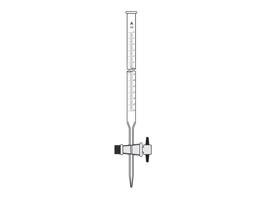 Burettes with Straight Bore PTFE key Stopcock (MGE-508L)