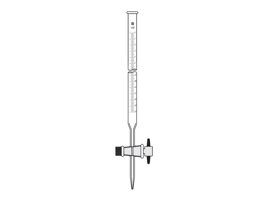Burettes with Straight Bore PTFE Key Stopcock (MGE-509)