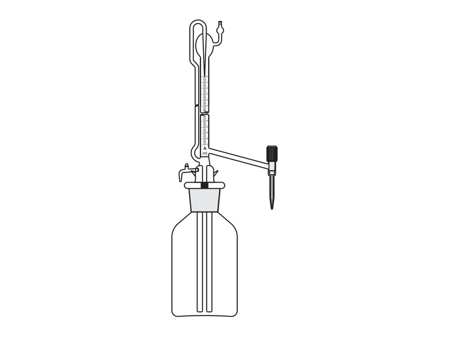 Burettes, Automatic zero, Mounted on Reservoir (MGE-523)