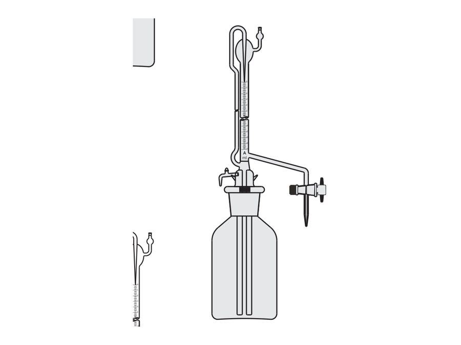 Burettes, Automatic zero, Mounted on Reservoir (MGE-525)