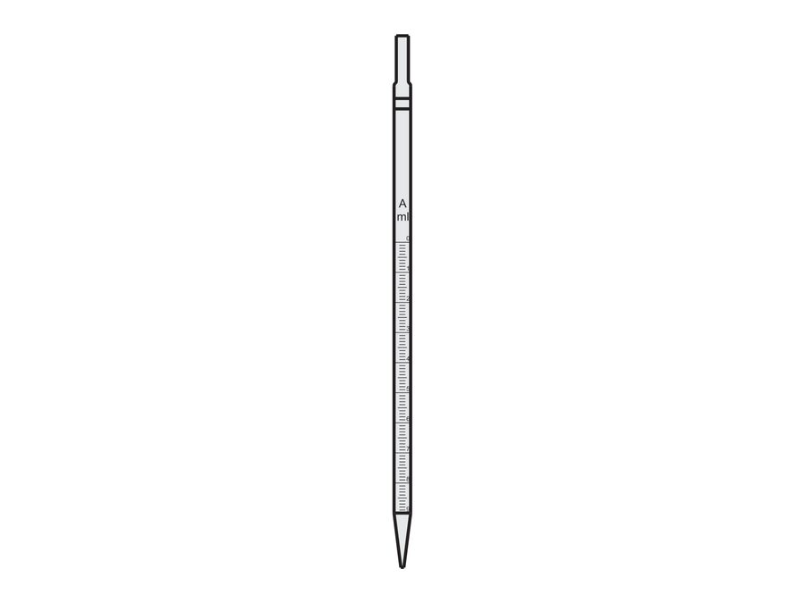 Amber Coloured Pipettes, Measuring, Graduated, Serological (MGE-543M)