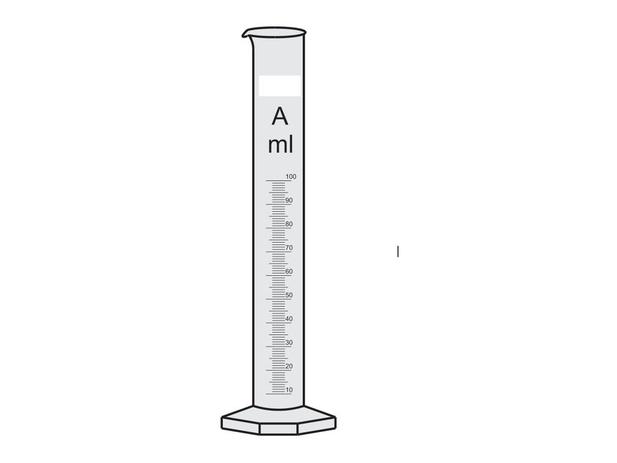Amber Colour Measuring Cylinder (MGE-598ML)