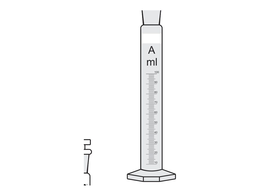 Amber Colour Measuring Cylinder (MGE-599ML)