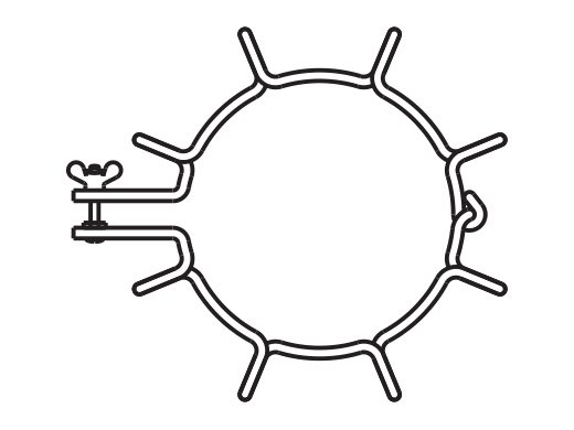 Stainless Steel Clips, with wings nuts for holding 100mm flat flanges (MGE-687)