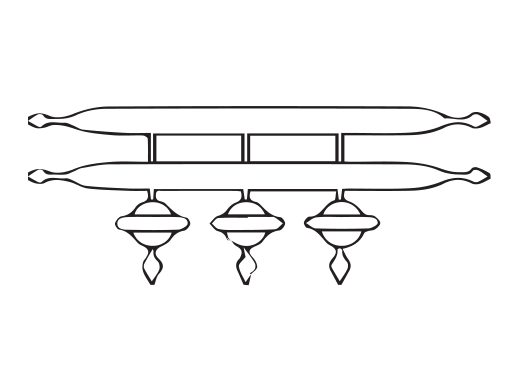 Glass Vacuum Manifold Double Bank (Schlenk Type) (MGE-711F)