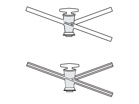 Stopcock, Three Way, T, Bore (MGE-942)