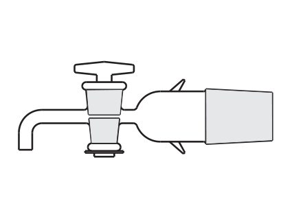 Stopcock screw type, PTFE Key, with Two Plain limbs (MGE-951)