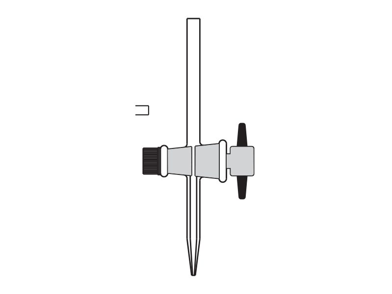 Stopcock for Burette, Straight Bore, with PTFE key (MGE-956)
