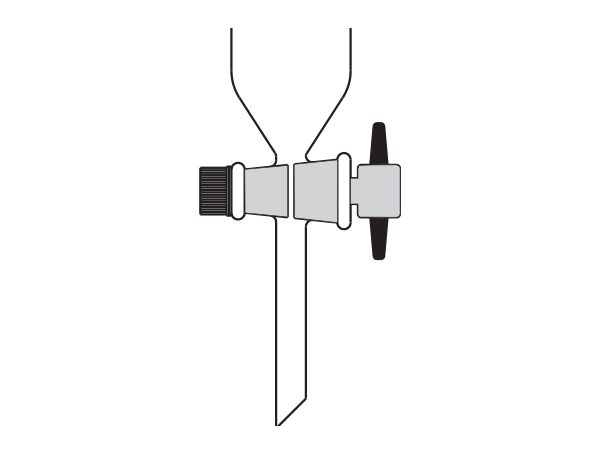 Stopcock for Separating Funnel 2 mm bore, with PTFE key (MGE-958)