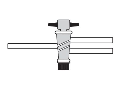 Stopcock for Separating Funnel 2 mm bore, with PTFE key – 4 mm (MGE-959-1)