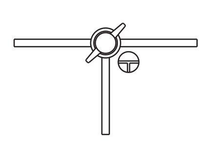 Stopcock T or Y Bore with PTFE key (MGE-960)