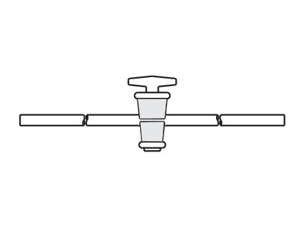 Stopcock Straight Bore, with hollow plug high Vacuum (MGE-961)